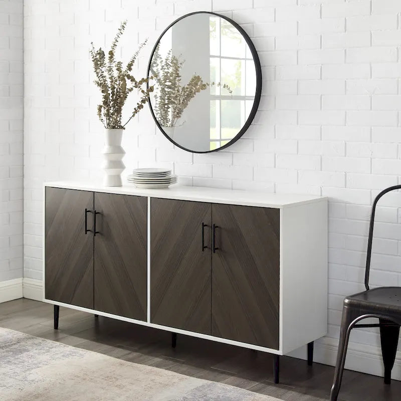 58-Inch Mid-Century Modern Four-Door Buffet