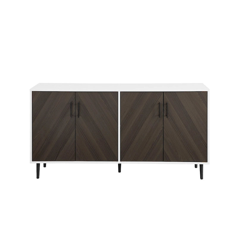 58-Inch Mid-Century Modern Four-Door Buffet