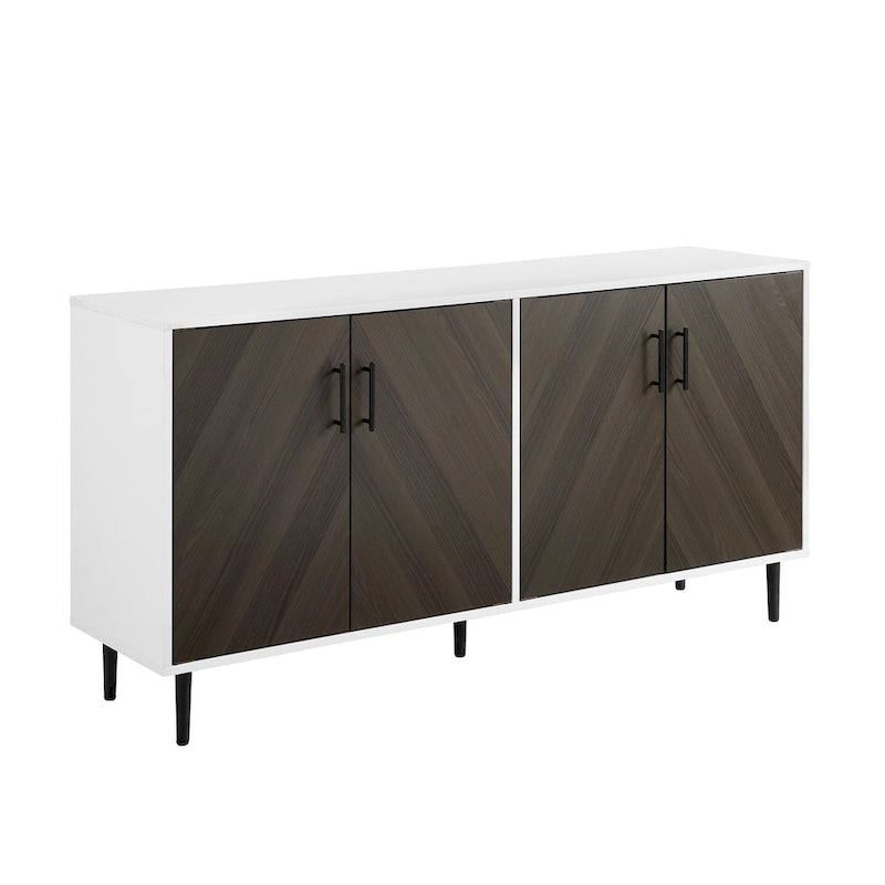 58-Inch Mid-Century Modern Four-Door Buffet