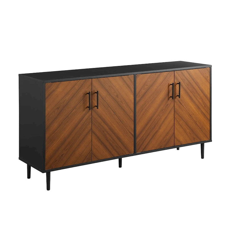 58-Inch Mid-Century Modern Four-Door Buffet