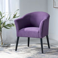 Upholstered Accent Armchair with Black Wood Legs