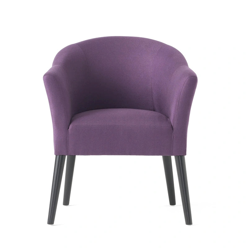 Upholstered Accent Armchair with Black Wood Legs