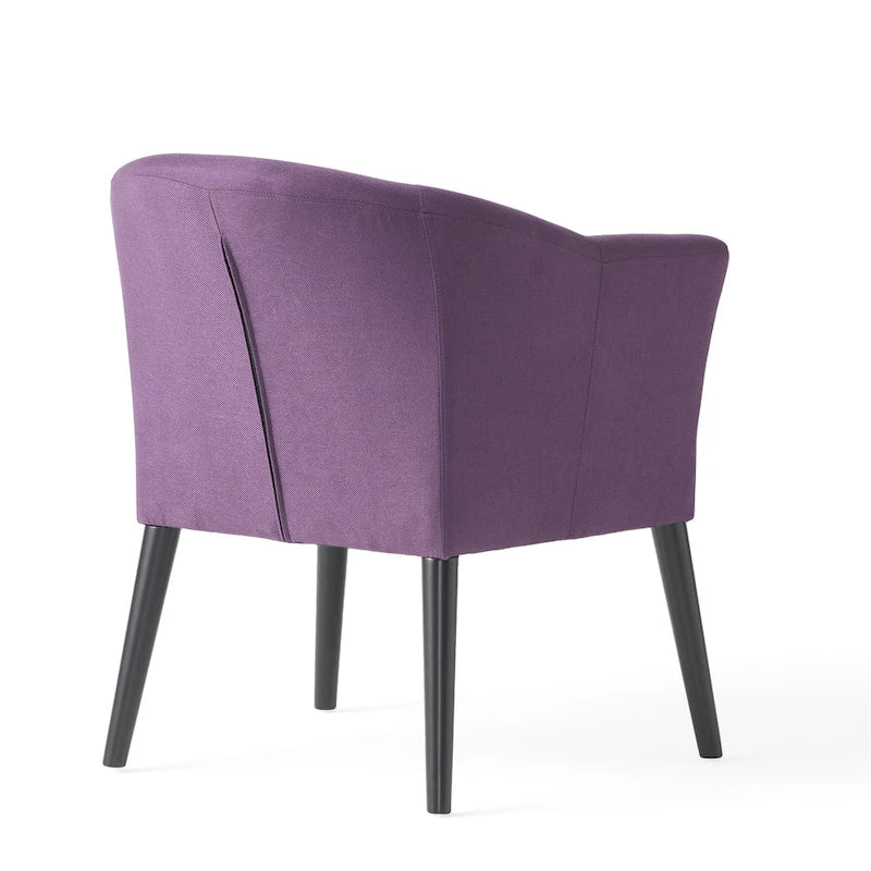 Upholstered Accent Armchair with Black Wood Legs