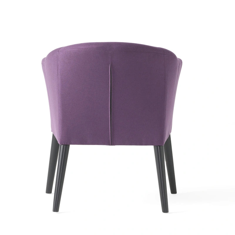 Upholstered Accent Armchair with Black Wood Legs