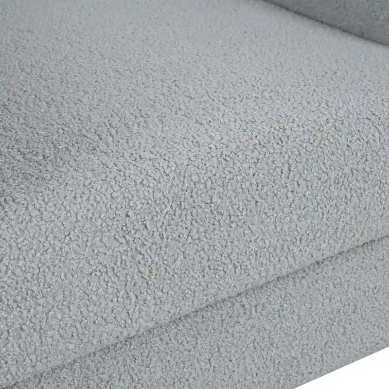 Oversized Textured Upholstered Accent Chair with Walnut Legs