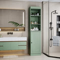 16.5-Inch Solid Wood Bathroom Cabinet with Adjustable Shelves