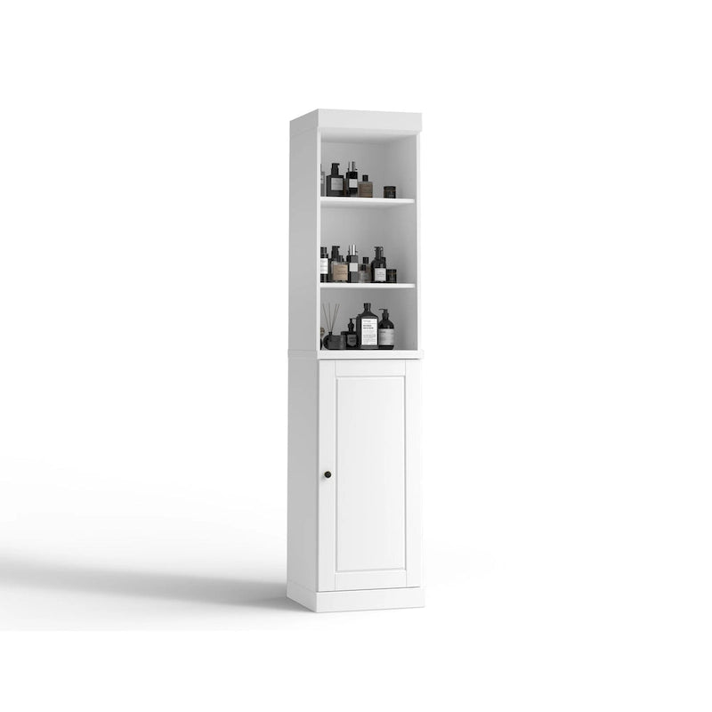16.5-Inch Solid Wood Bathroom Cabinet with Adjustable Shelves