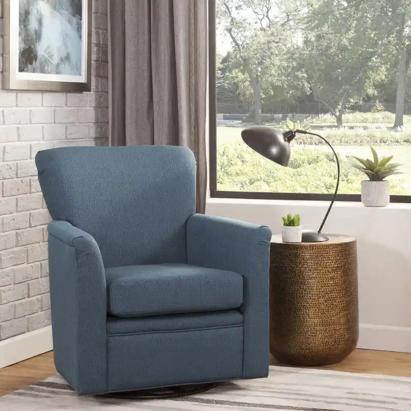 Upholstered 360-Degree Swivel Rocker Chair