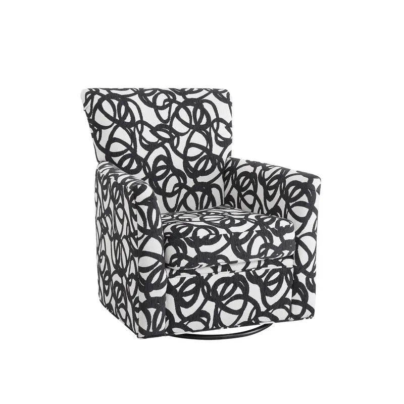 Upholstered 360-Degree Swivel Rocker Chair