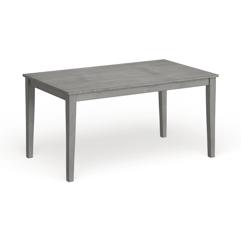 60-Inch Rectangular Wood Dining Table for Six