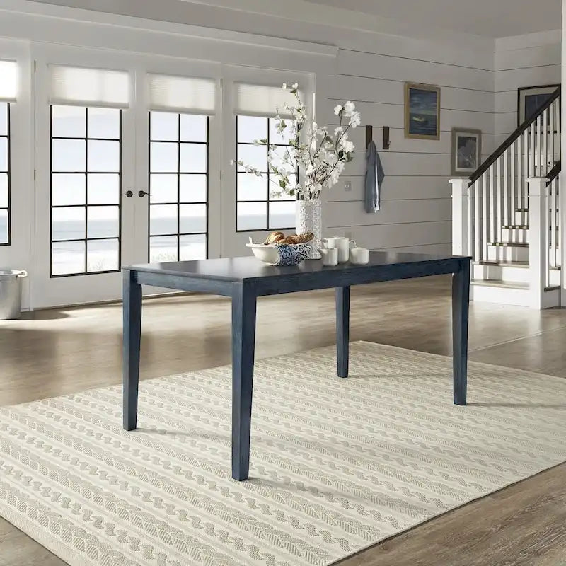 60-Inch Rectangular Wood Dining Table for Six