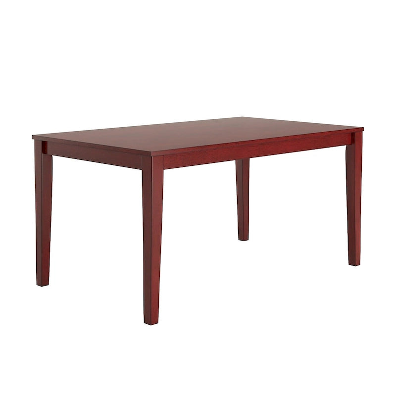 60-Inch Rectangular Wood Dining Table for Six