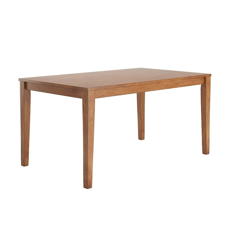 60-Inch Rectangular Wood Dining Table for Six