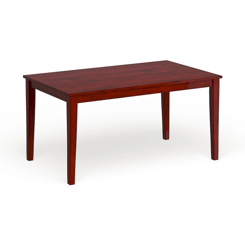 60-Inch Rectangular Wood Dining Table for Six
