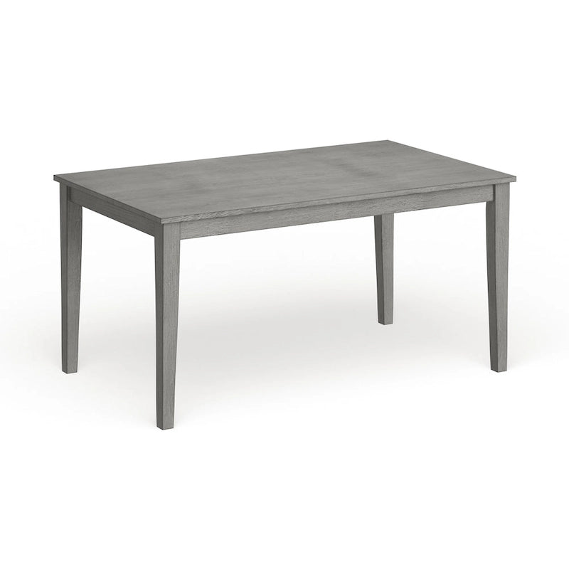 60-Inch Rectangular Wood Dining Table for Six