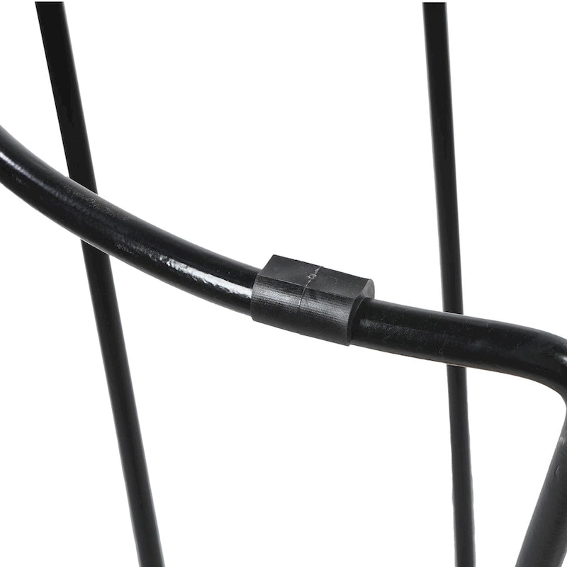 24-Inch Backless Mango Wood Barstool with Black Iron Base