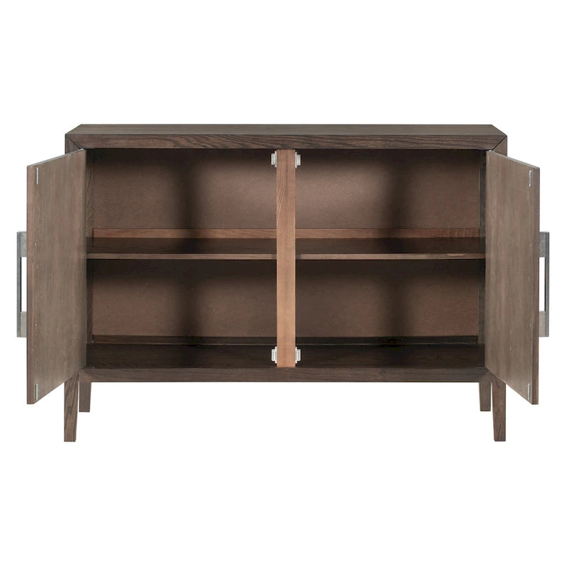 47.2-Inch Two-Door Sideboard with Adjustable Shelf and Oak Legs
