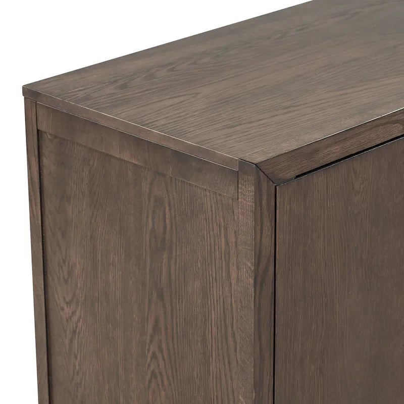47.2-Inch Two-Door Sideboard with Adjustable Shelf and Oak Legs
