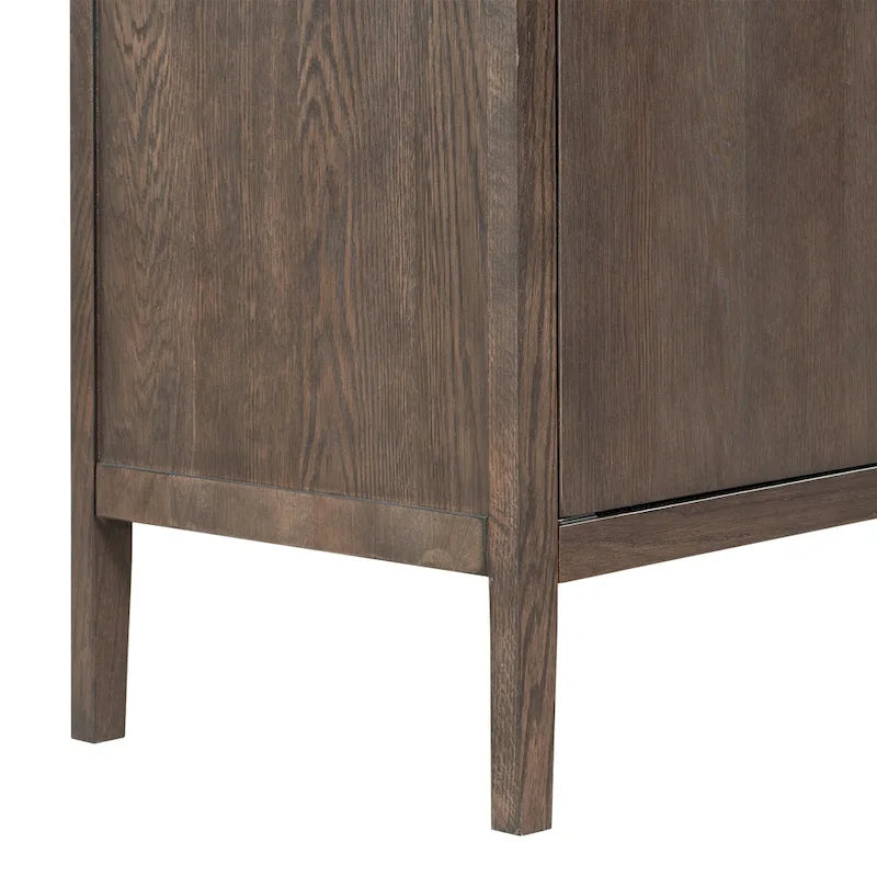 47.2-Inch Two-Door Sideboard with Adjustable Shelf and Oak Legs