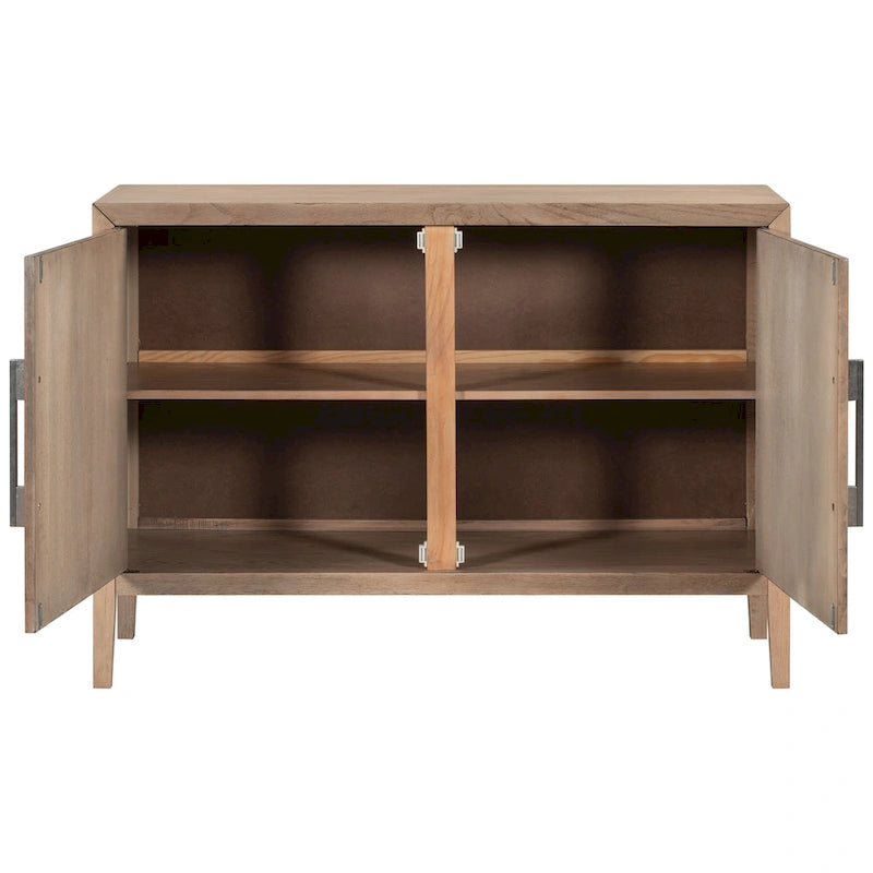 47.2-Inch Two-Door Sideboard with Adjustable Shelf and Oak Legs