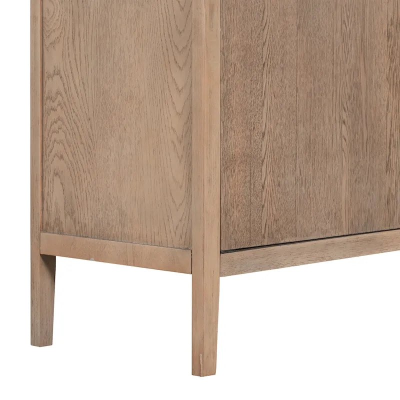 47.2-Inch Two-Door Sideboard with Adjustable Shelf and Oak Legs