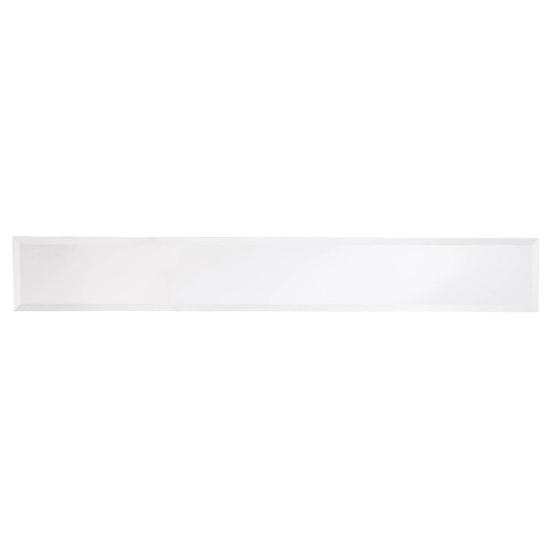 56-Inch Narrow Console Table with Beveled Mirrored Top
