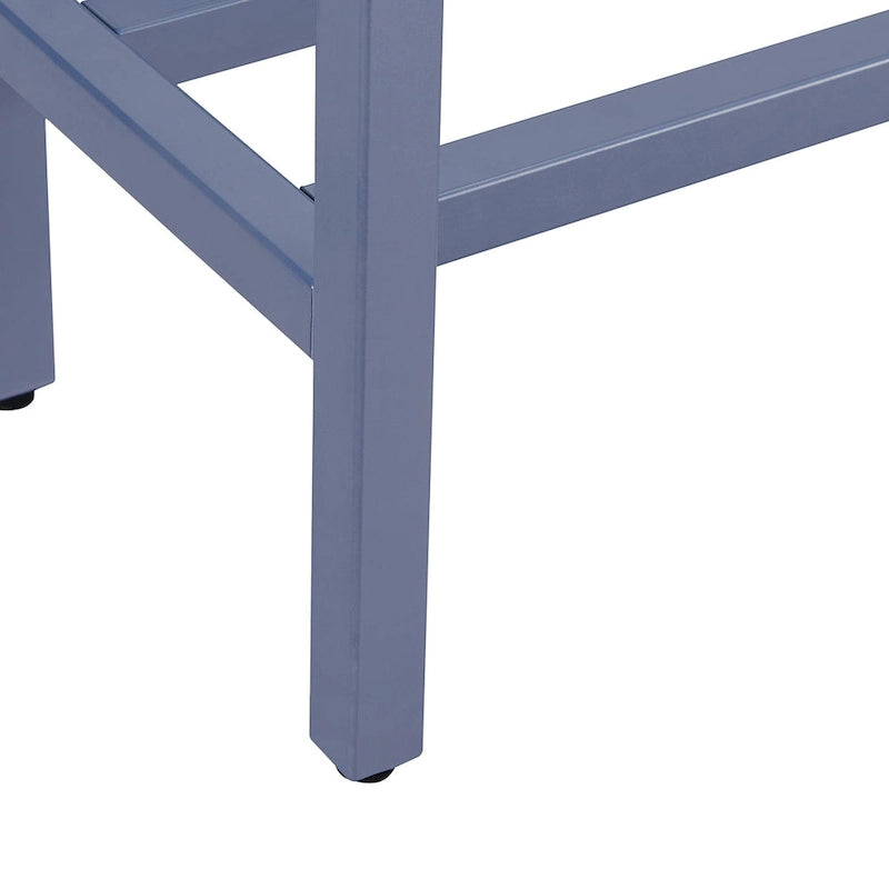 56-Inch Narrow Console Table with Beveled Mirrored Top