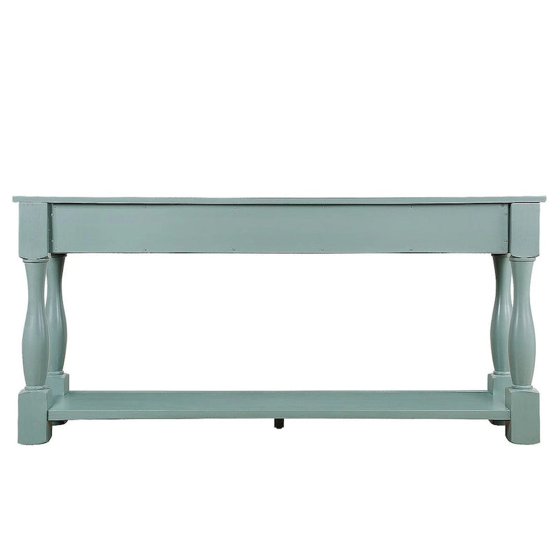 63.38-Inch Console Table with Three Drawers and Bottom Shelf