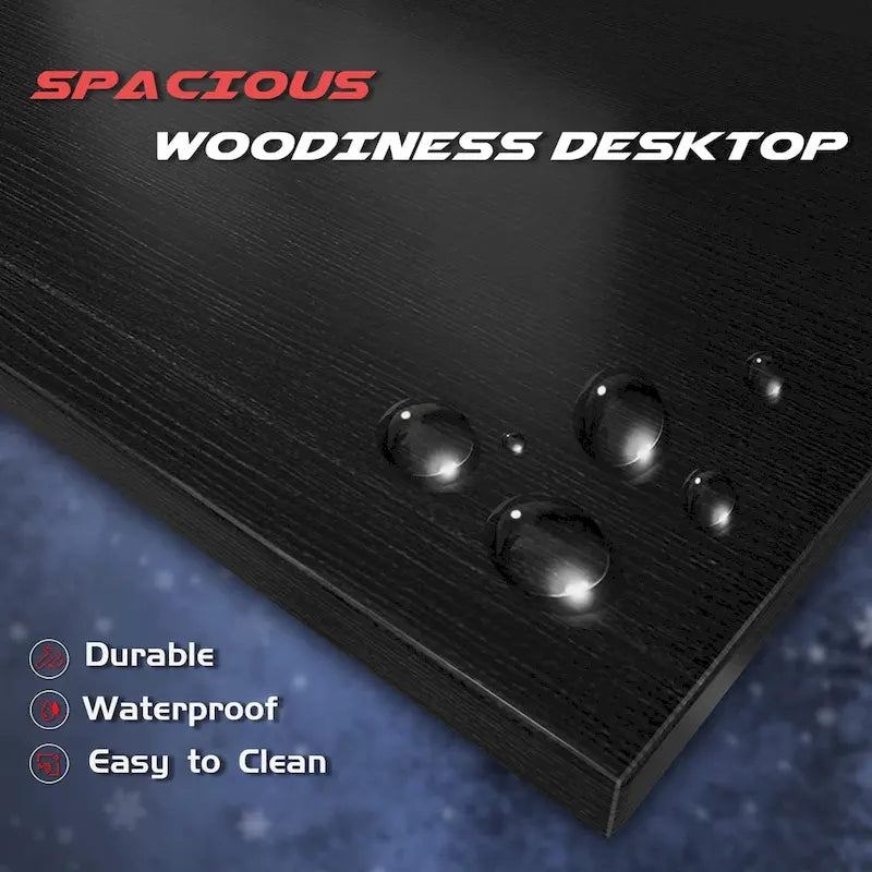 L-Shaped Gaming Desk with Removable Monitor Stand