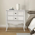Three-Drawer Nightstand with Hidden Drawer and Charging Station