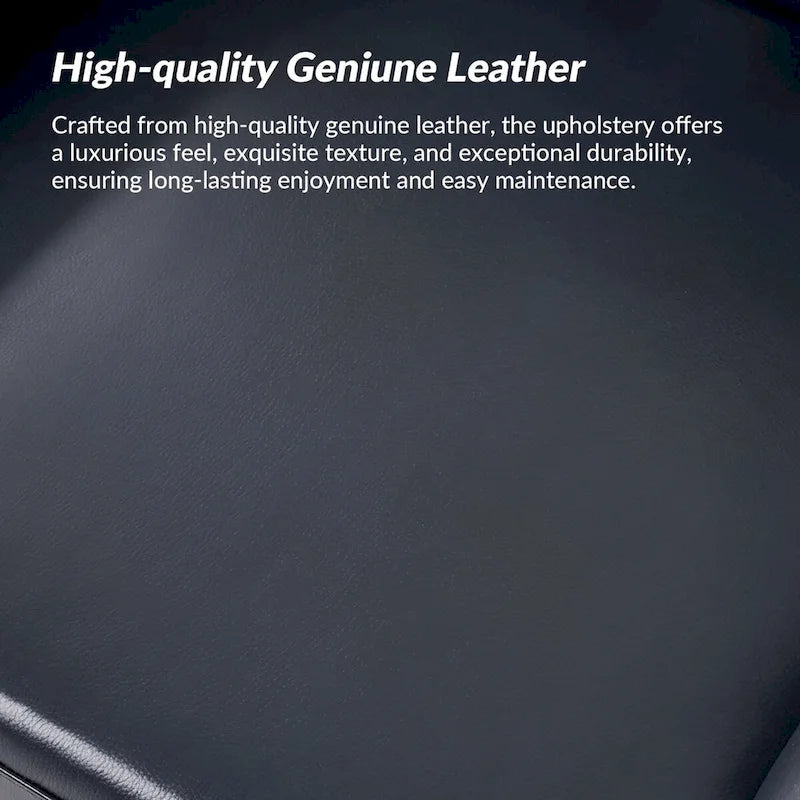 Traditional Genuine Leather Wingback Accent Chair