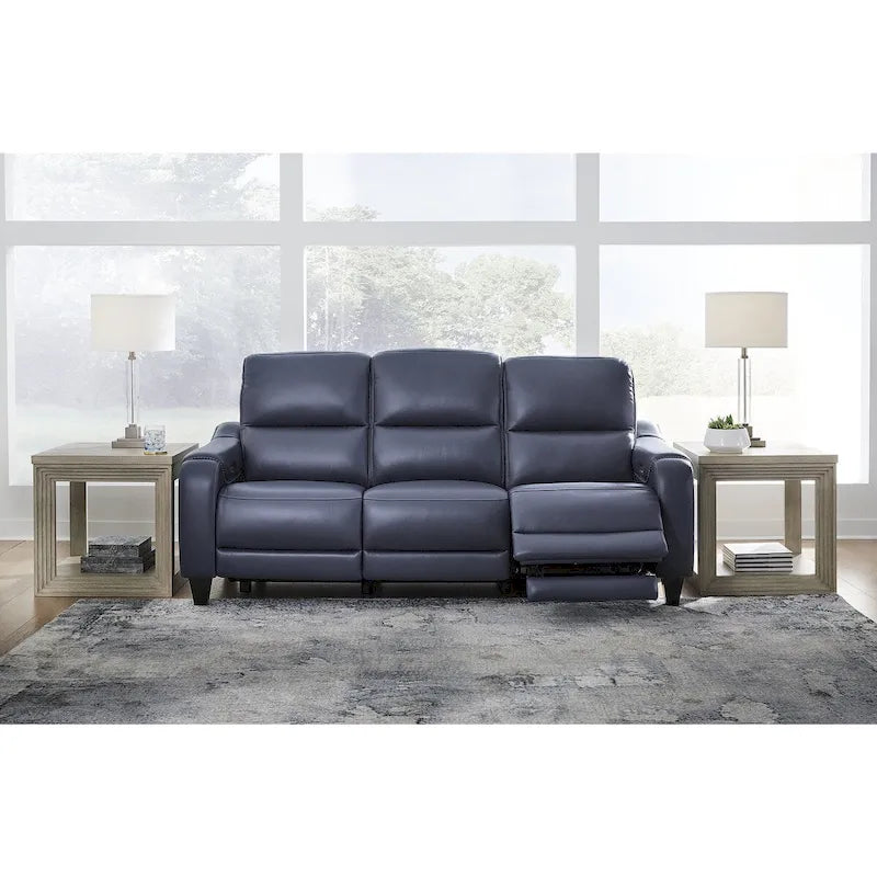 Power Reclining Sofa with Adjustable Headrests and USB Charging