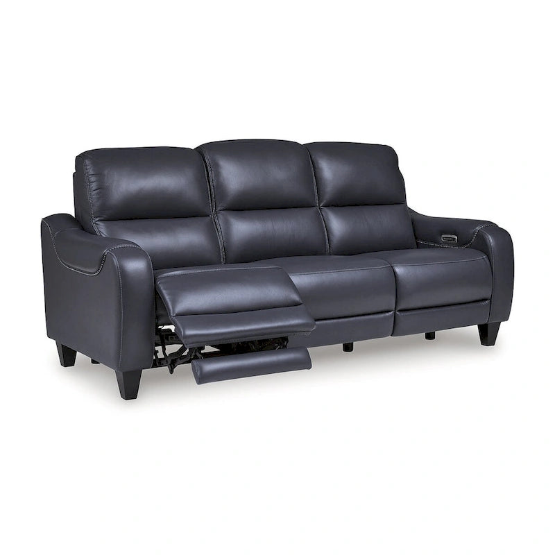 Power Reclining Sofa with Adjustable Headrests and USB Charging