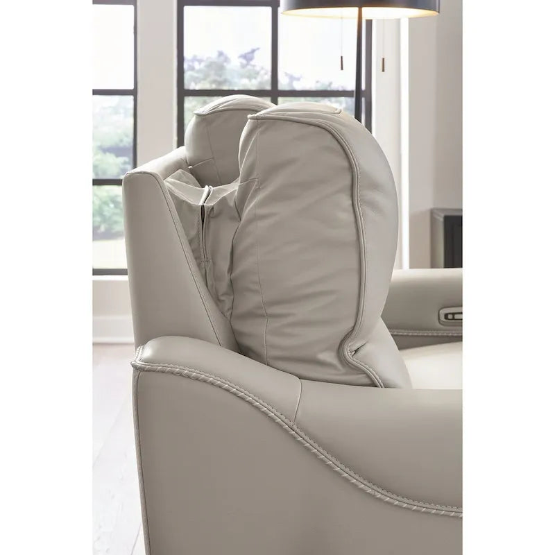 Power Reclining Sofa with Adjustable Headrests and USB Charging