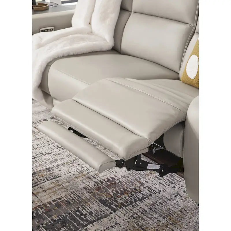 Power Reclining Sofa with Adjustable Headrests and USB Charging
