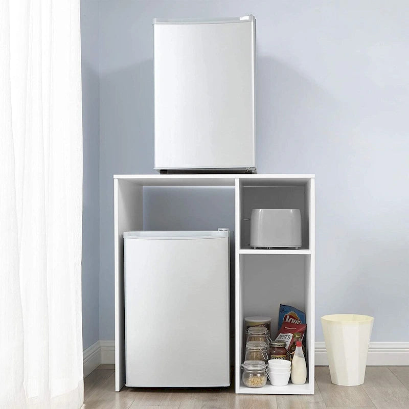Mini Fridge Storage Station with Side Cubbies
