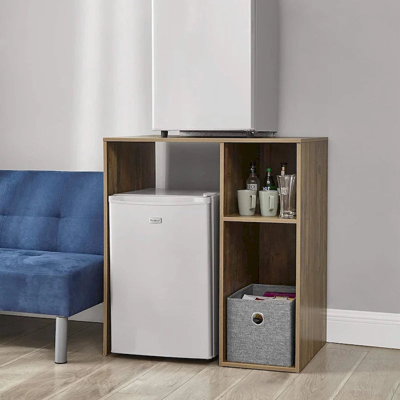 Mini Fridge Storage Station with Side Cubbies