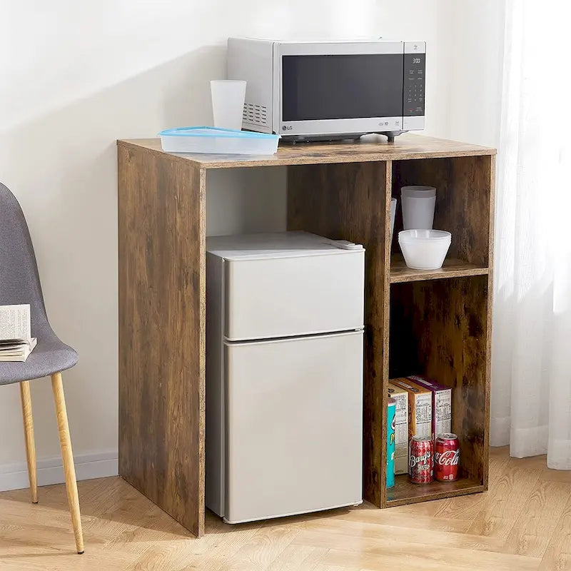 Mini Fridge Storage Station with Side Cubbies