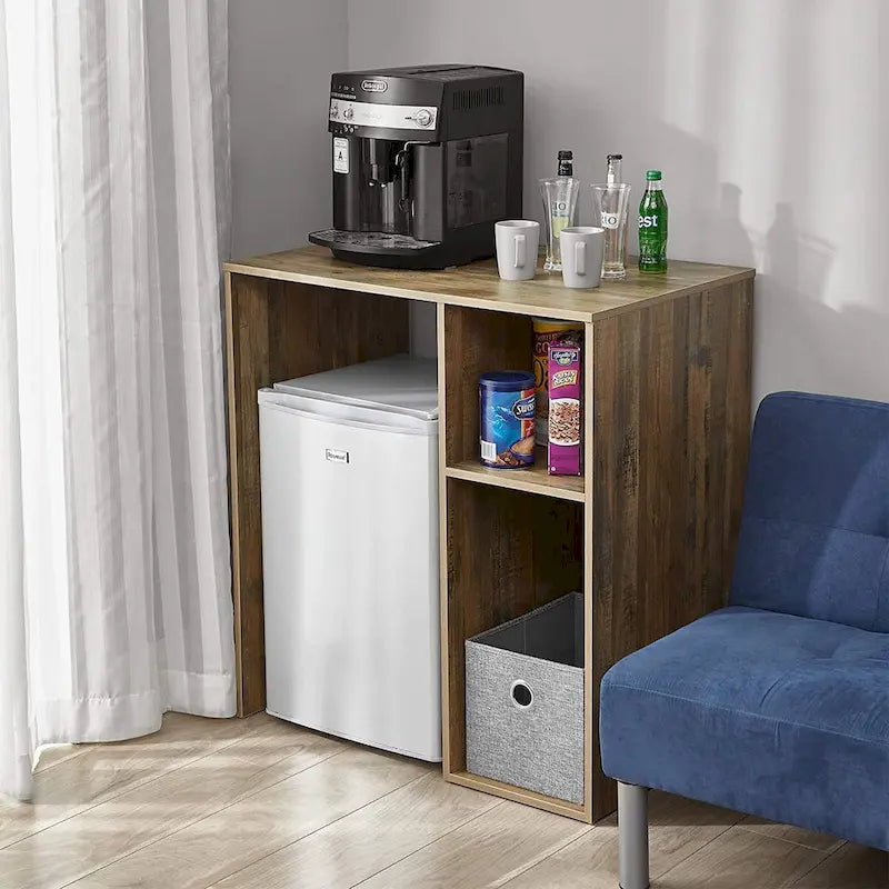 Mini Fridge Storage Station with Side Cubbies