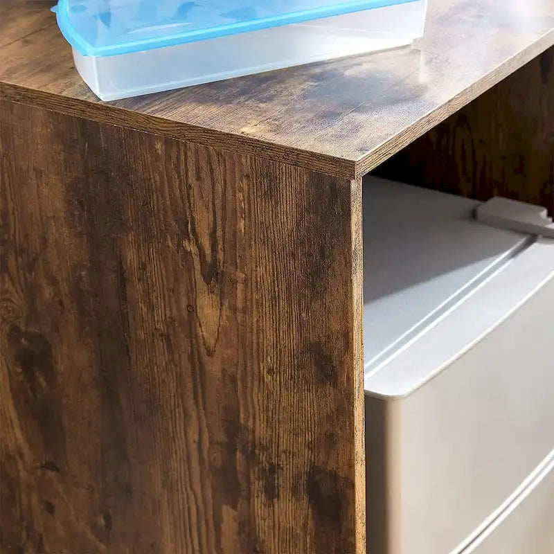 Mini Fridge Storage Station with Side Cubbies