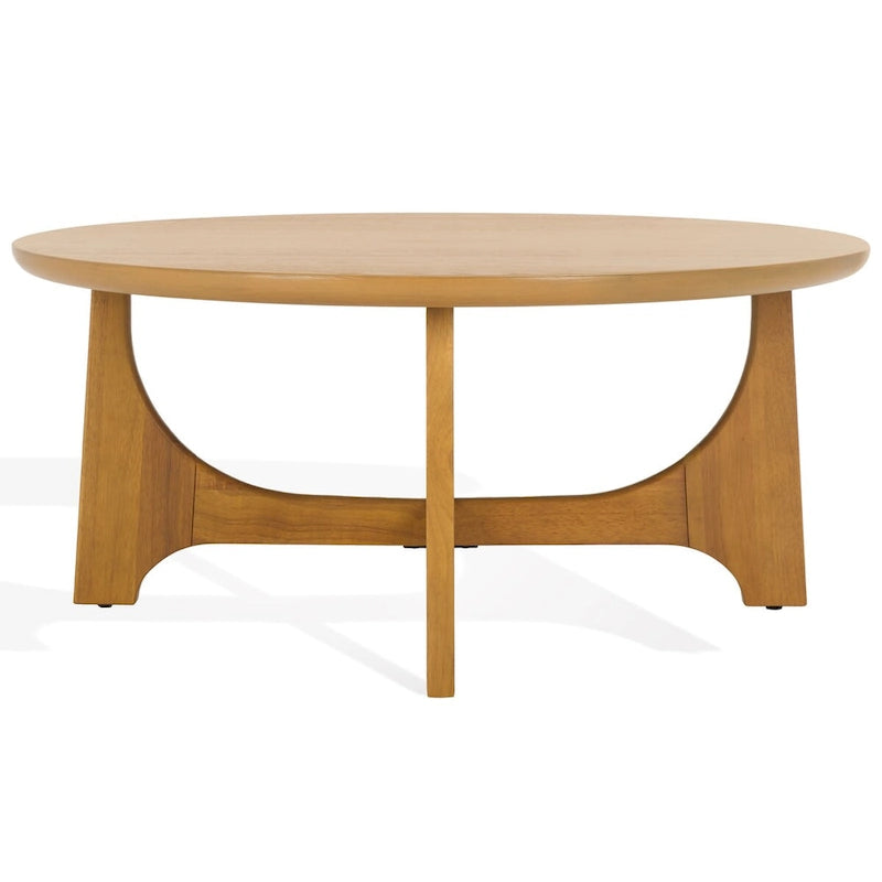 40-Inch Square Coffee Table with Curved Base