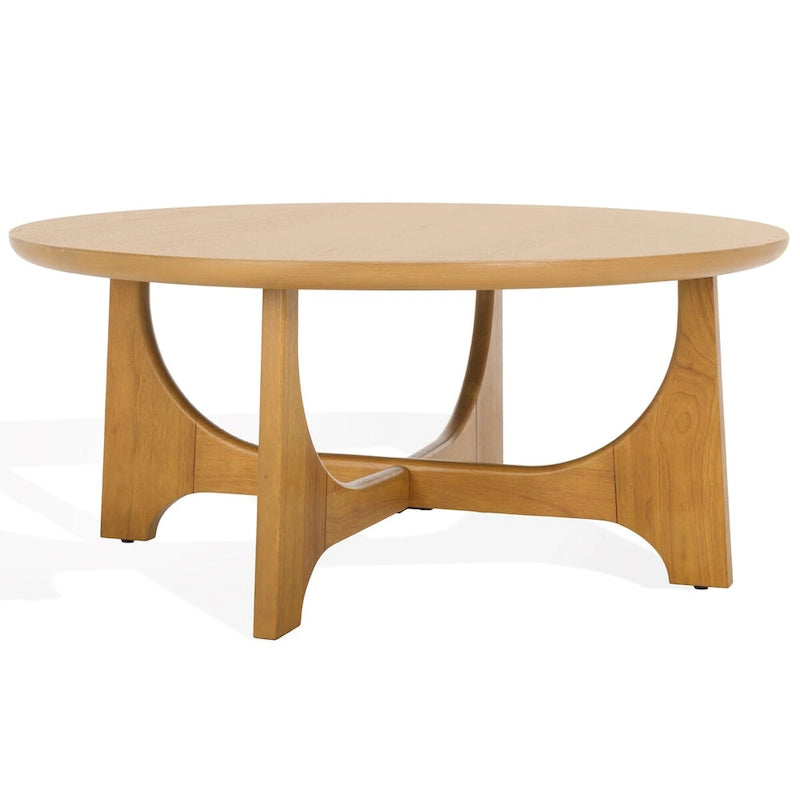 40-Inch Square Coffee Table with Curved Base