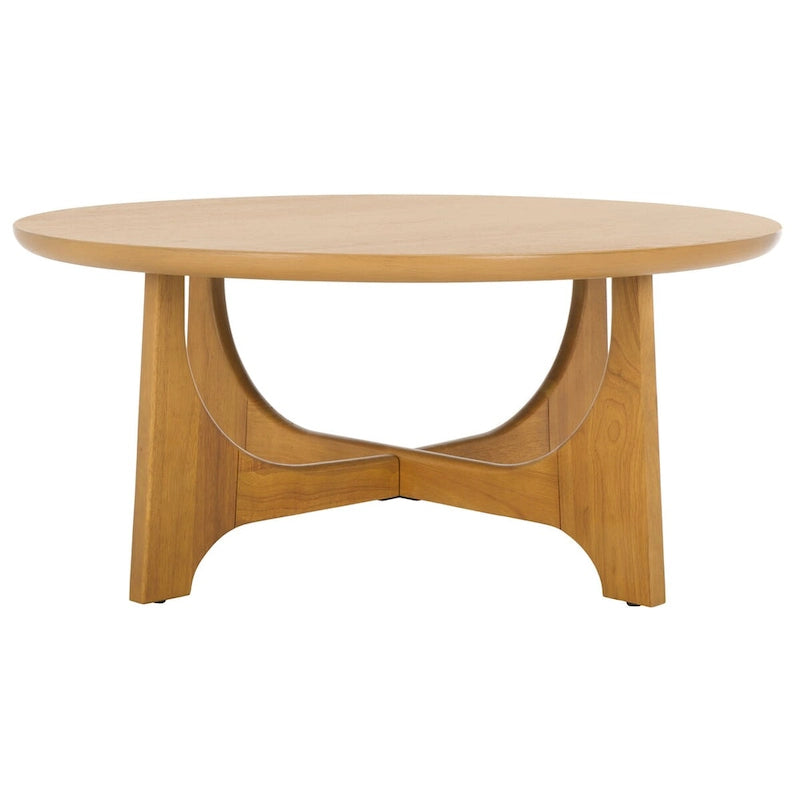 40-Inch Square Coffee Table with Curved Base