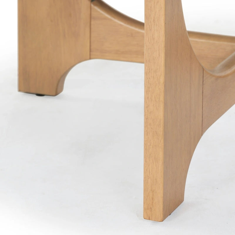 40-Inch Square Coffee Table with Curved Base