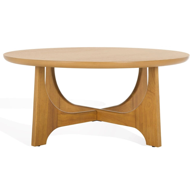 40-Inch Square Coffee Table with Curved Base