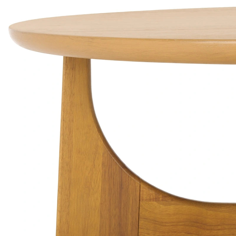 40-Inch Square Coffee Table with Curved Base